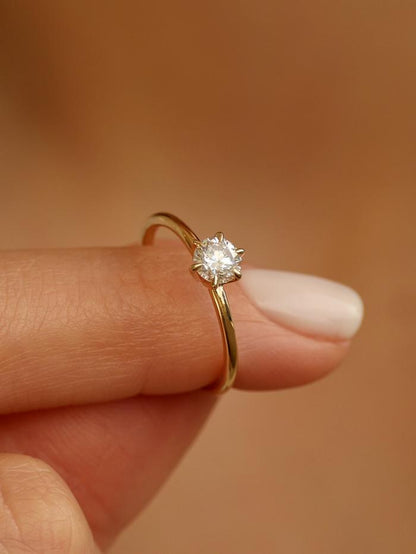 Marquise Cut Cluster Styled Lab Grown Diamond Engagement Ring