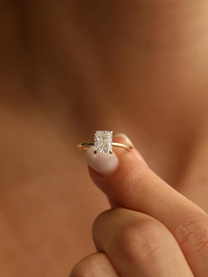 Marquise Cut Cluster Styled Lab Grown Diamond Engagement Ring