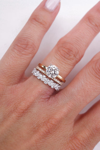 0.37 CT Round Full Eternity Lab Grown Diamond Wedding Band