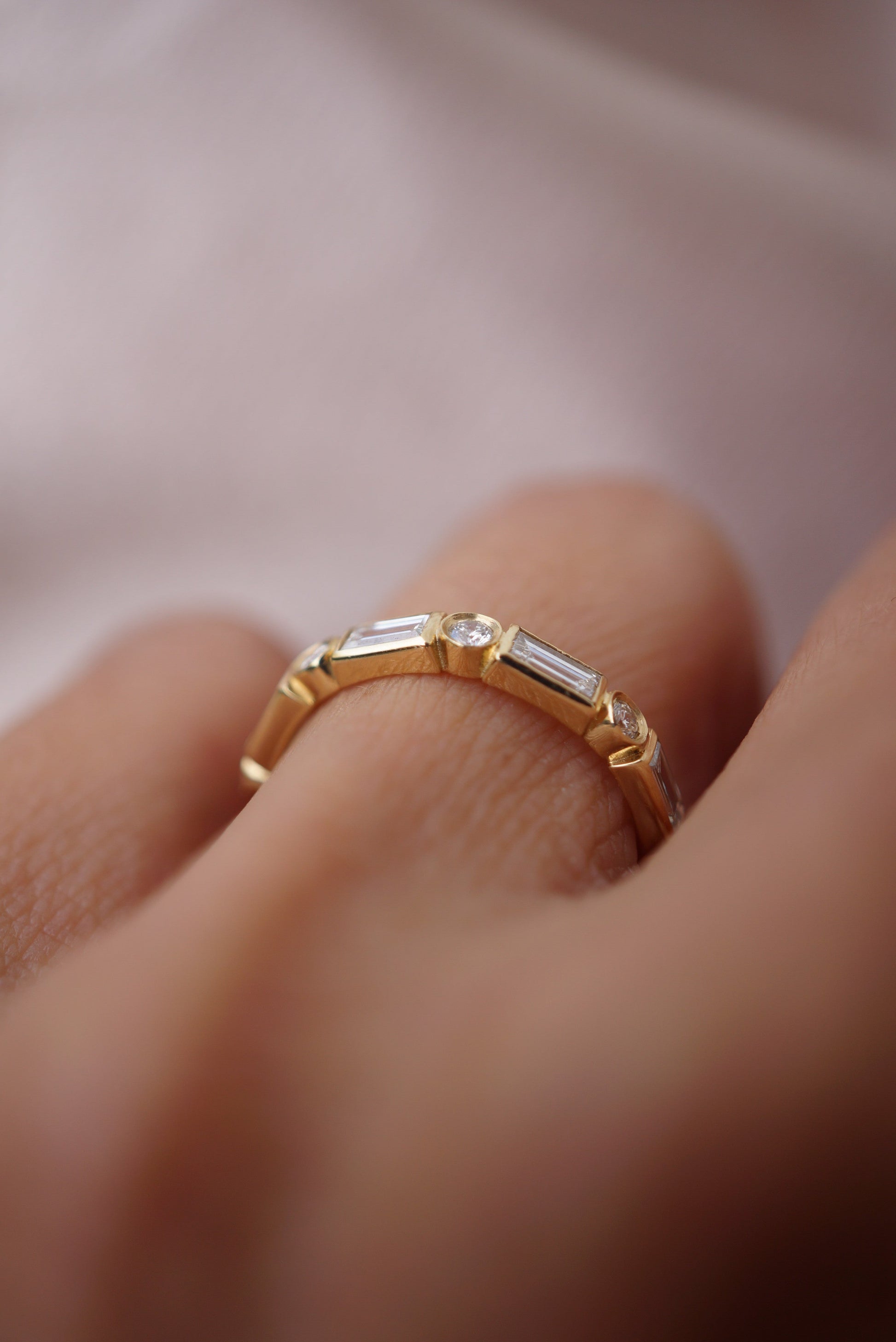 0.37 CT Round Full Eternity Lab Grown Diamond Wedding Band