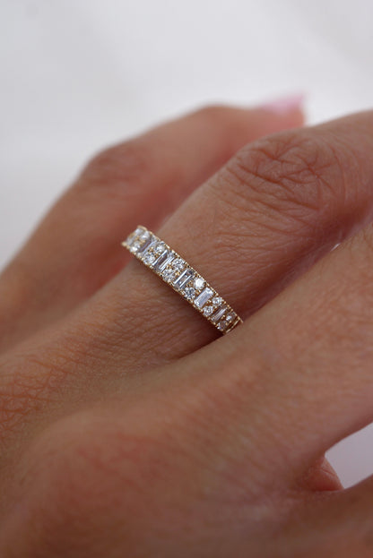 0.37 CT Round Full Eternity Lab Grown Diamond Wedding Band