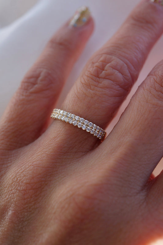 0.37 CT Round Full Eternity Lab Grown Diamond Wedding Band