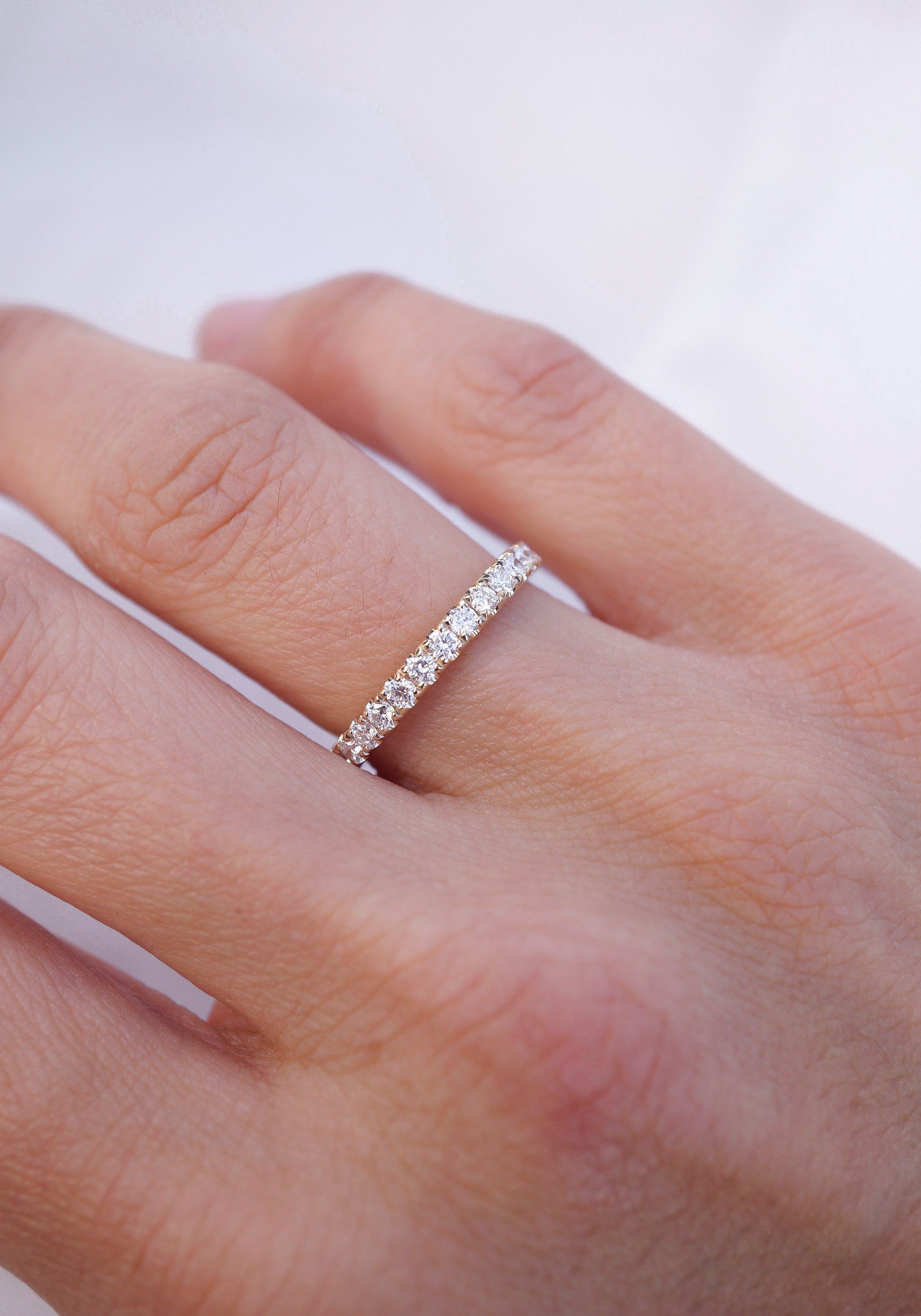 0.37 CT Round Full Eternity Lab Grown Diamond Wedding Band