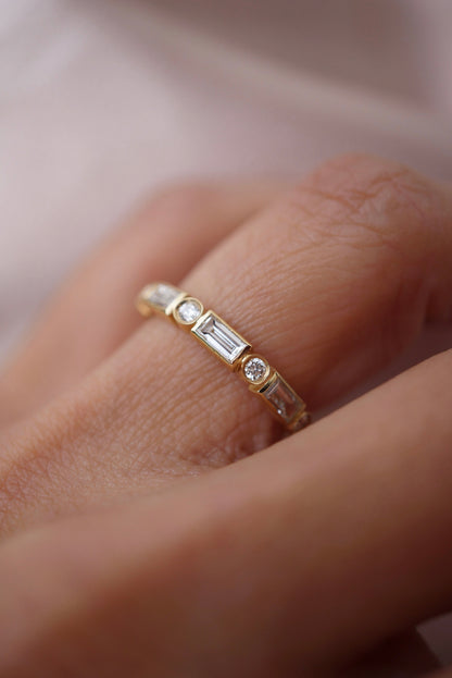 0.37 CT Round Full Eternity Lab Grown Diamond Wedding Band