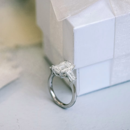Marquise Cut Cluster Styled Lab Grown Diamond Engagement Ring
