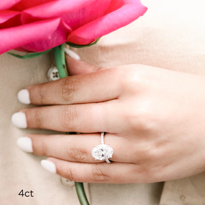 Marquise Cut Cluster Styled Lab Grown Diamond Engagement Ring