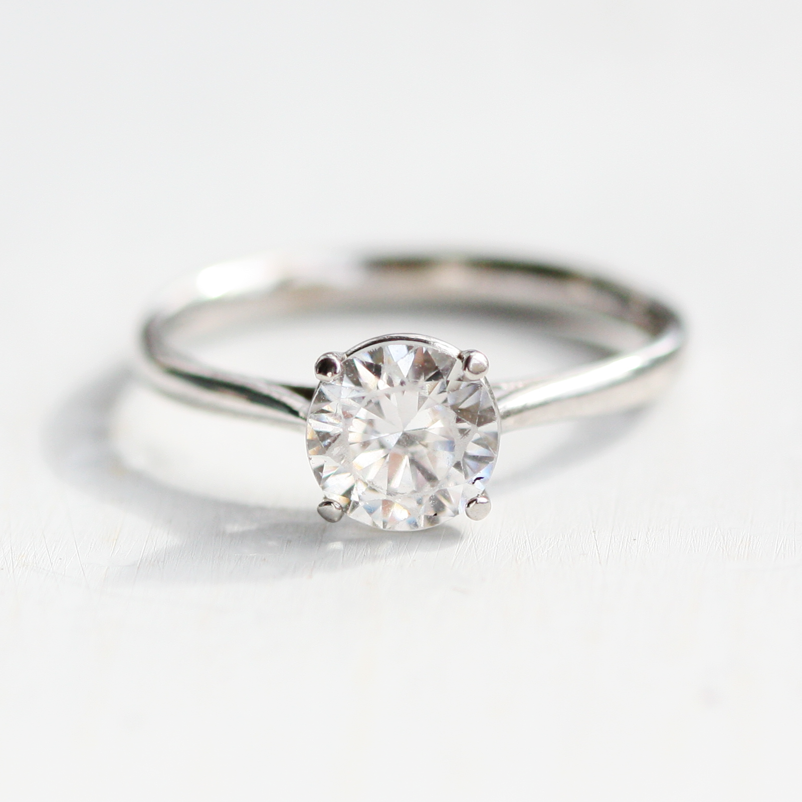 2 CT Round Three Stones Lab Grown Diamond Engagement Ring
