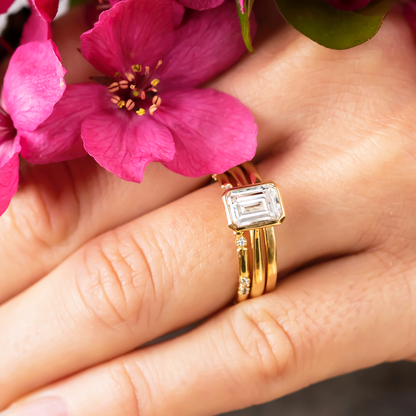 2 CT Round Three Stones Lab Grown Diamond Engagement Ring