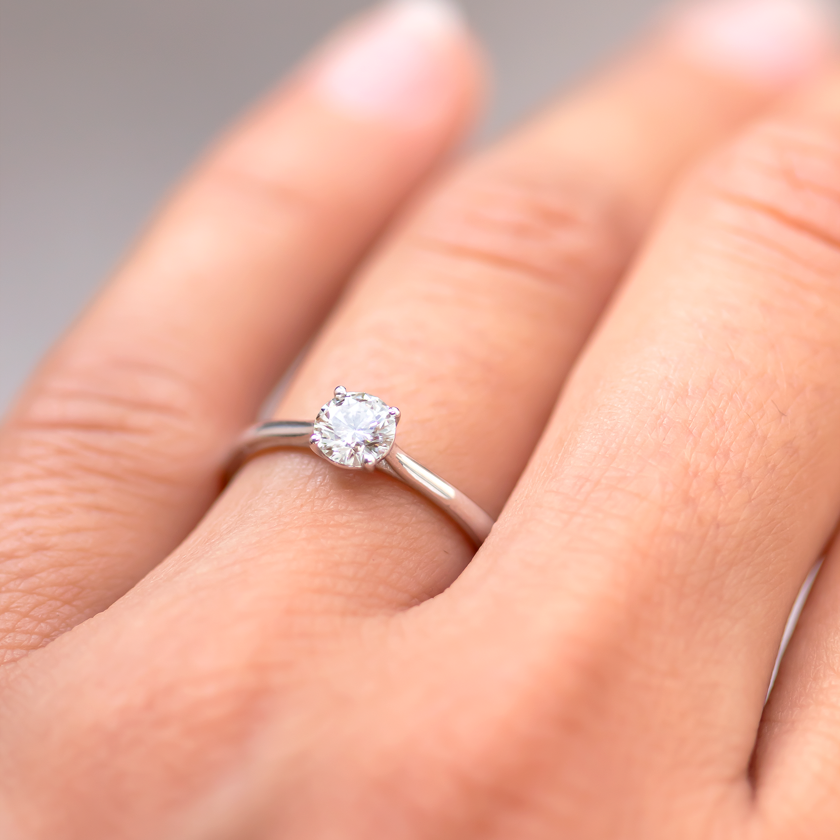 2 CT Round Three Stones Lab Grown Diamond Engagement Ring