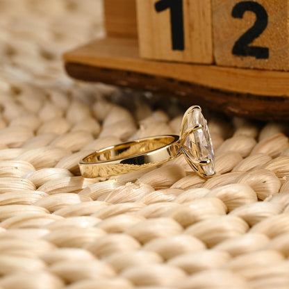 3 CT Marquise Cut Solitaire Styled Lab Grown Diamond Engagement Ring
