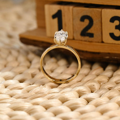 3 CT Marquise Cut Solitaire Styled Lab Grown Diamond Engagement Ring