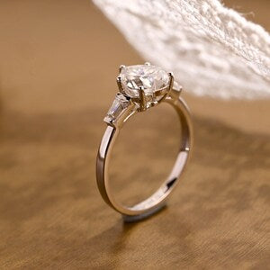 Marquise Cut Cluster Styled Lab Grown Diamond Engagement Ring