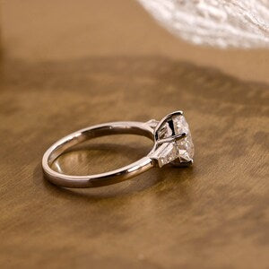 Marquise Cut Cluster Styled Lab Grown Diamond Engagement Ring