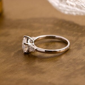 Marquise Cut Cluster Styled Lab Grown Diamond Engagement Ring
