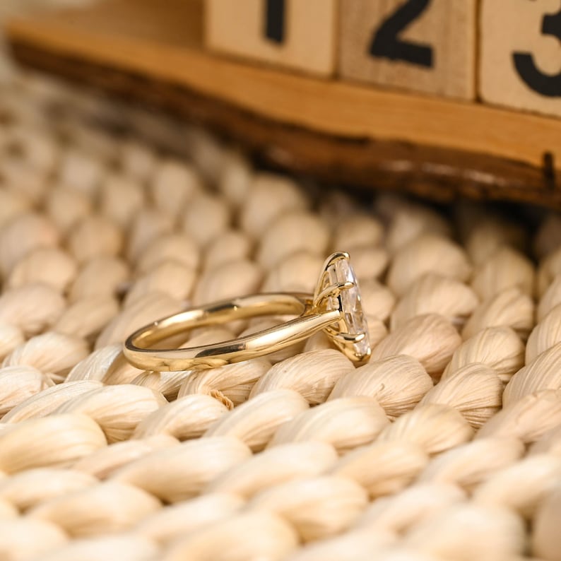 Marquise Cut Cluster Styled Lab Grown Diamond Engagement Ring