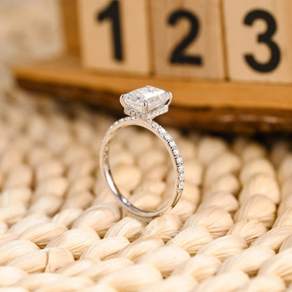 Marquise Cut Cluster Styled Lab Grown Diamond Engagement Ring
