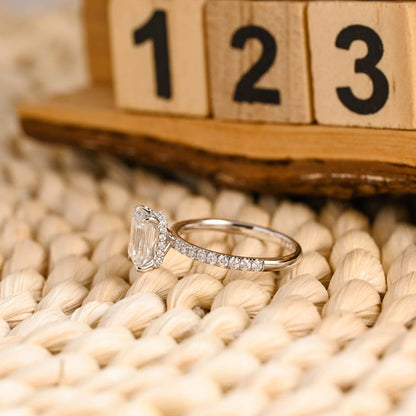 Marquise Cut Cluster Styled Lab Grown Diamond Engagement Ring