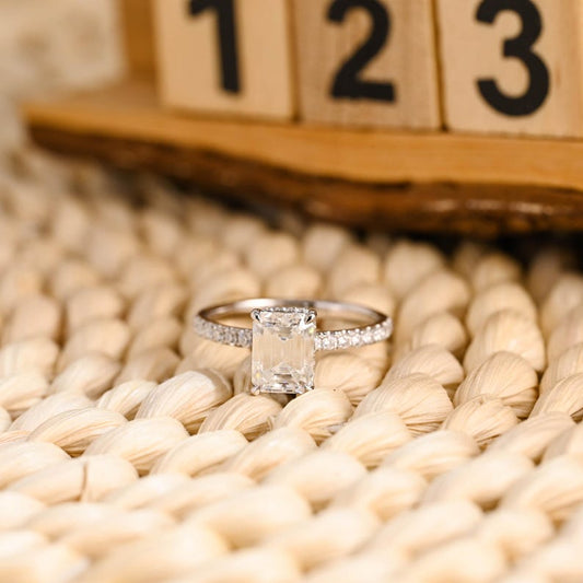 Marquise Cut Cluster Styled Lab Grown Diamond Engagement Ring