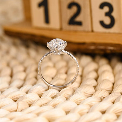 Marquise Cut Cluster Styled Lab Grown Diamond Engagement Ring