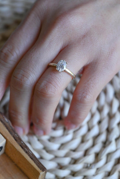Marquise Cut Cluster Styled Lab Grown Diamond Engagement Ring