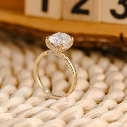 Marquise Cut Cluster Styled Lab Grown Diamond Engagement Ring