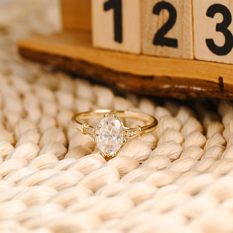 Marquise Cut Cluster Styled Lab Grown Diamond Engagement Ring