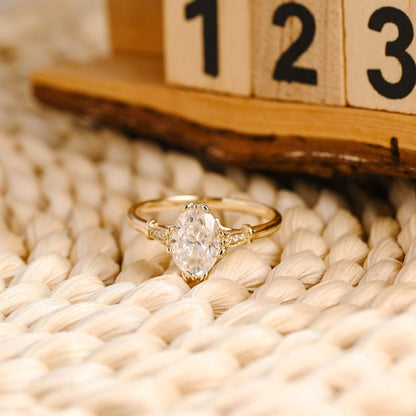 Marquise Cut Cluster Styled Lab Grown Diamond Engagement Ring