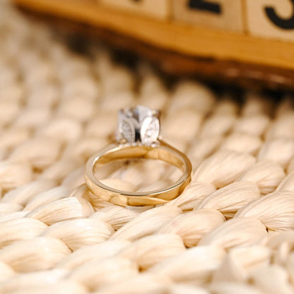 Marquise Cut Cluster Styled Lab Grown Diamond Engagement Ring