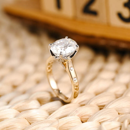 Marquise Cut Cluster Styled Lab Grown Diamond Engagement Ring