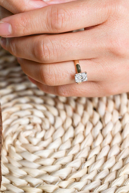 Marquise Cut Cluster Styled Lab Grown Diamond Engagement Ring