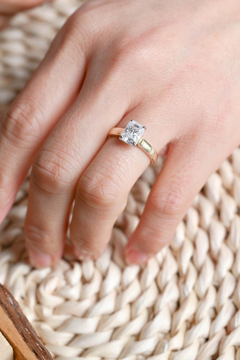 Marquise Cut Cluster Styled Lab Grown Diamond Engagement Ring