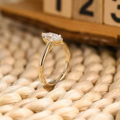 Marquise Cut Cluster Styled Lab Grown Diamond Engagement Ring