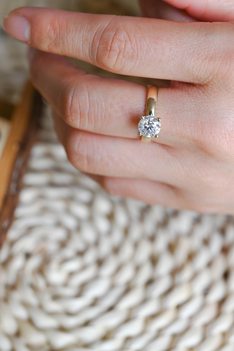 Marquise Cut Cluster Styled Lab Grown Diamond Engagement Ring