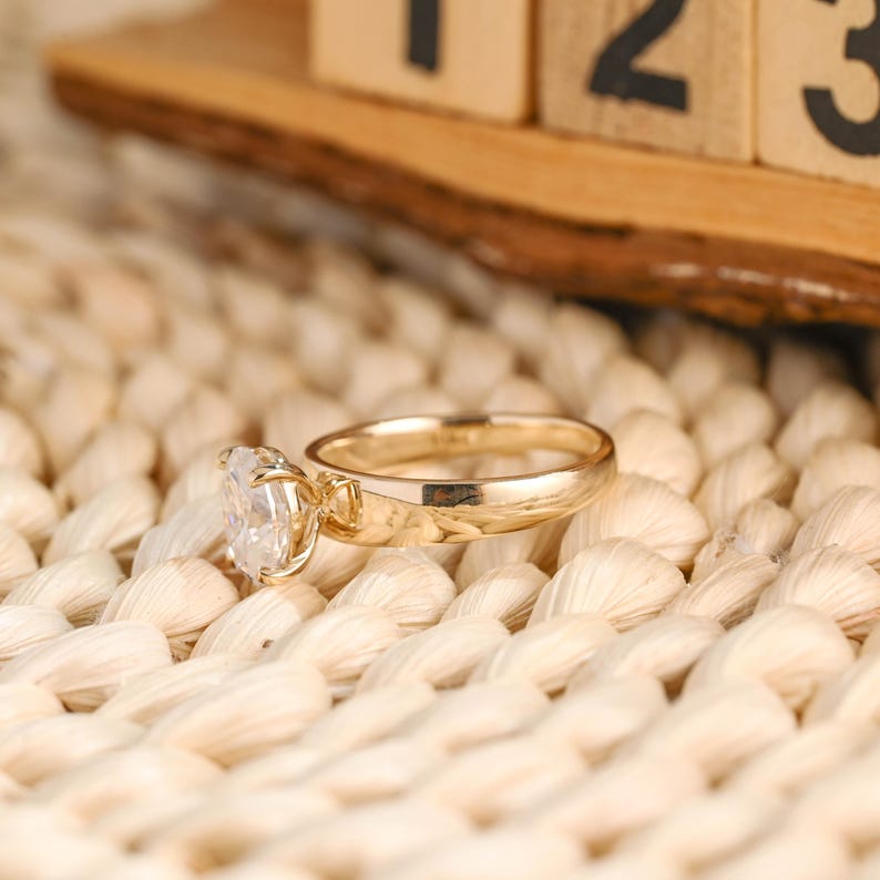 Marquise Cut Cluster Styled Lab Grown Diamond Engagement Ring