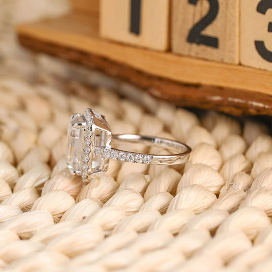 Marquise Cut Cluster Styled Lab Grown Diamond Engagement Ring