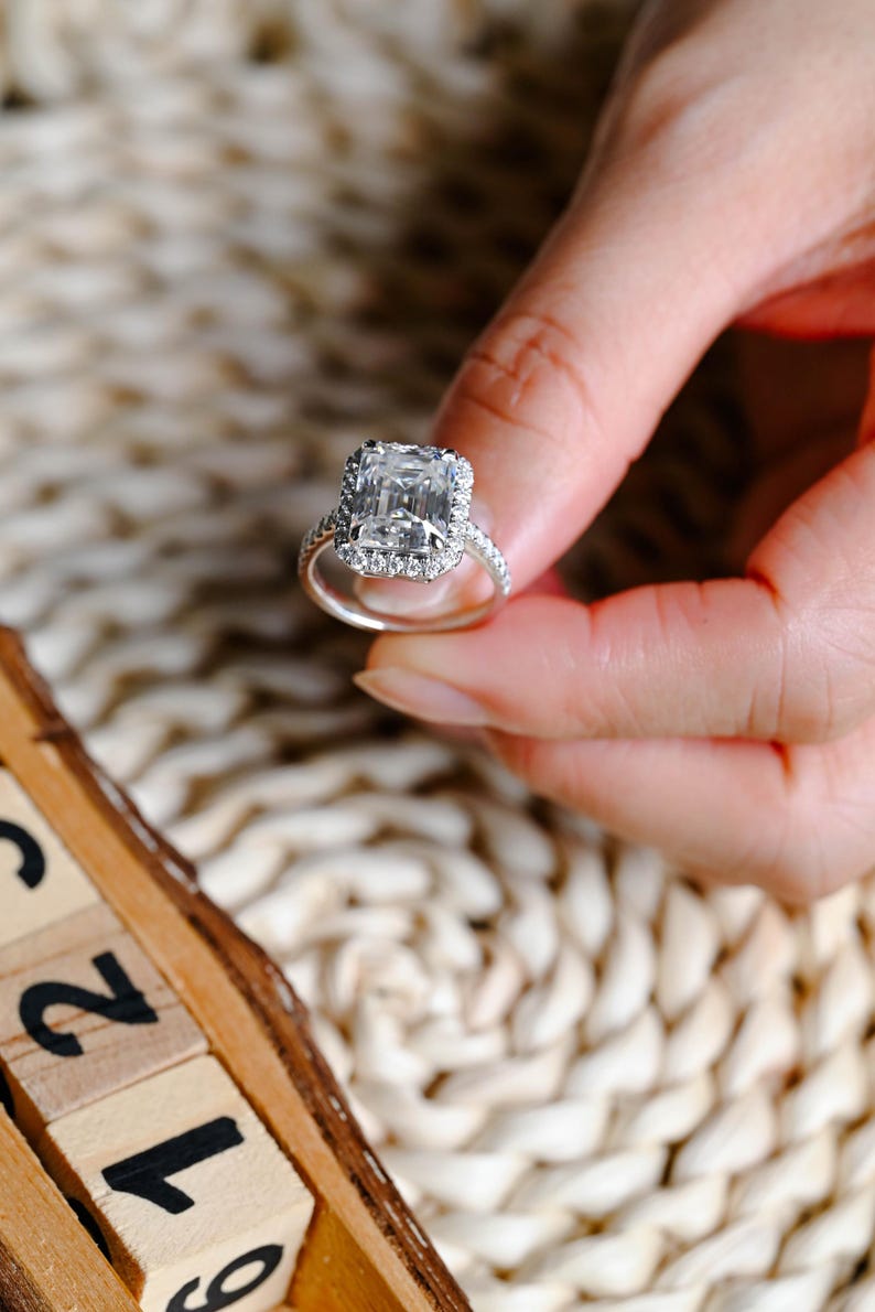 Marquise Cut Cluster Styled Lab Grown Diamond Engagement Ring