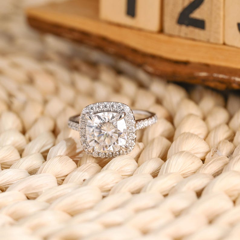 Marquise Cut Cluster Styled Lab Grown Diamond Engagement Ring