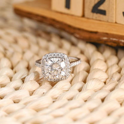 Marquise Cut Cluster Styled Lab Grown Diamond Engagement Ring