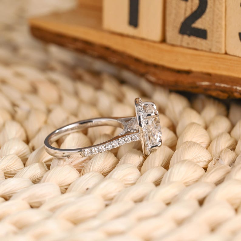 Marquise Cut Cluster Styled Lab Grown Diamond Engagement Ring