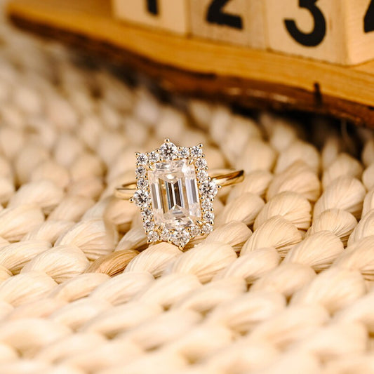 Marquise Cut Cluster Styled Lab Grown Diamond Engagement Ring