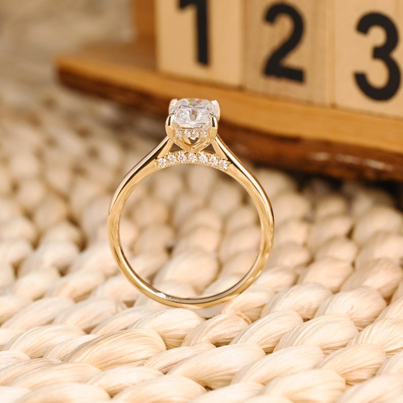 Marquise Cut Cluster Styled Lab Grown Diamond Engagement Ring