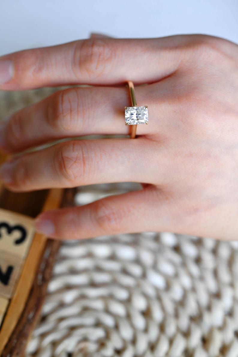 Marquise Cut Cluster Styled Lab Grown Diamond Engagement Ring