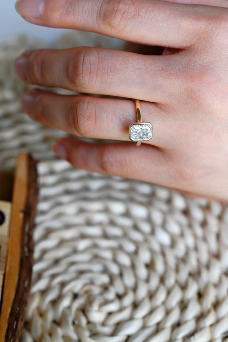 Marquise Cut Cluster Styled Lab Grown Diamond Engagement Ring