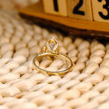Marquise Cut Cluster Styled Lab Grown Diamond Engagement Ring