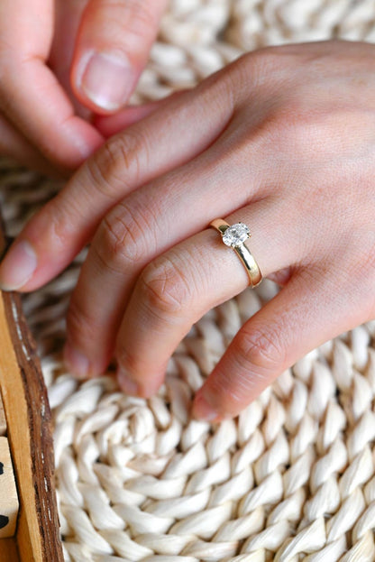 Marquise Cut Cluster Styled Lab Grown Diamond Engagement Ring