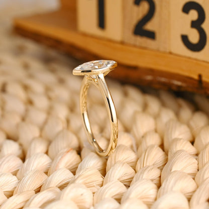 Marquise Cut Cluster Styled Lab Grown Diamond Engagement Ring