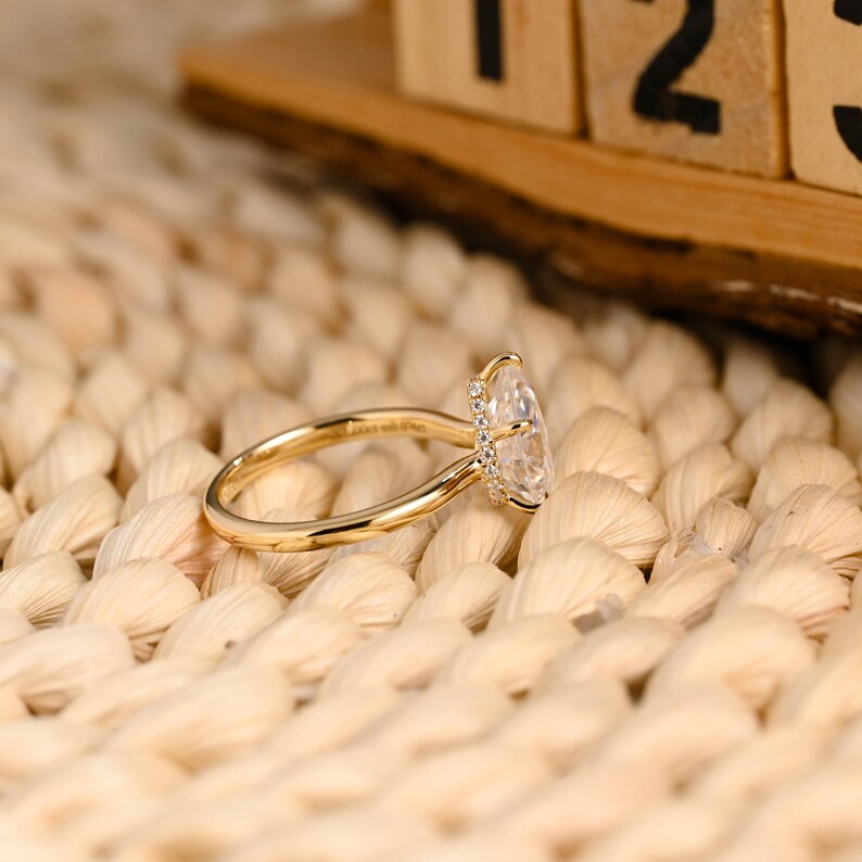 Marquise Cut Cluster Styled Lab Grown Diamond Engagement Ring