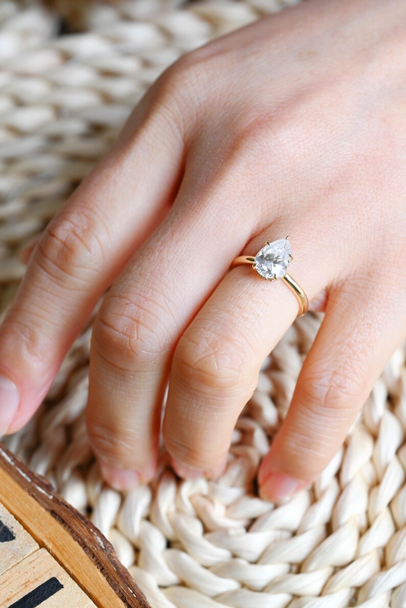 Marquise Cut Cluster Styled Lab Grown Diamond Engagement Ring