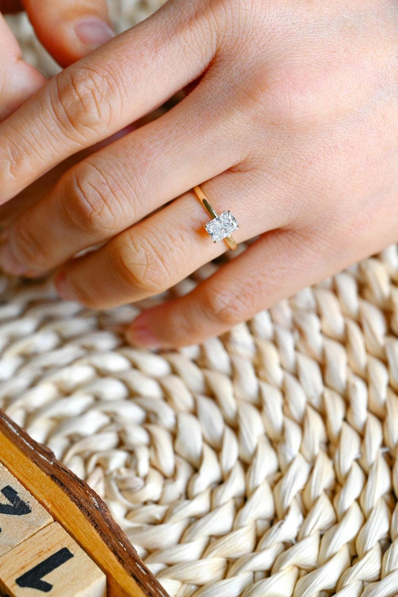 Marquise Cut Cluster Styled Lab Grown Diamond Engagement Ring