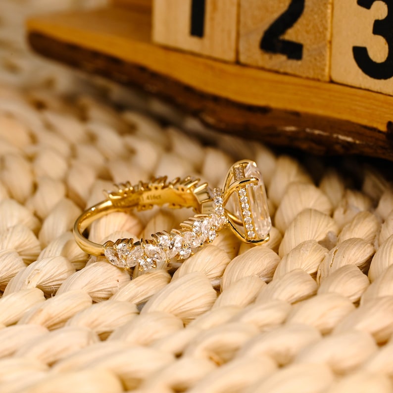 Marquise Cut Cluster Styled Lab Grown Diamond Engagement Ring
